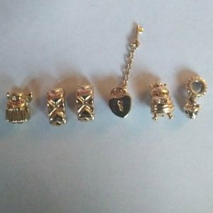 *SOLD**Retired Pandora gold charms G585 ALE